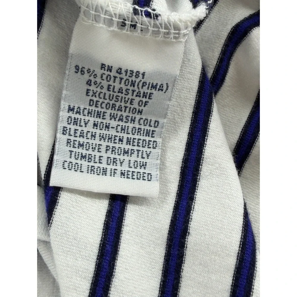 Polo Golf Ralph Lauren Stretch Lisle Polo Mens S White Navy Stripe Odyssey Golf